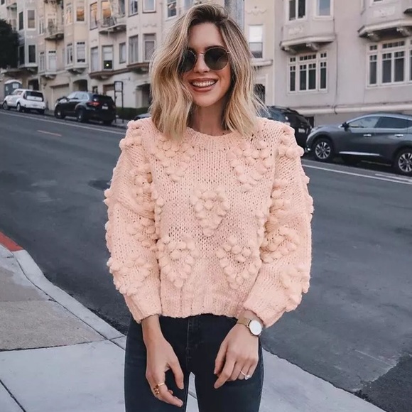 Haute Ellie Sweaters - Not So Lonely Nubby Heart Sweater